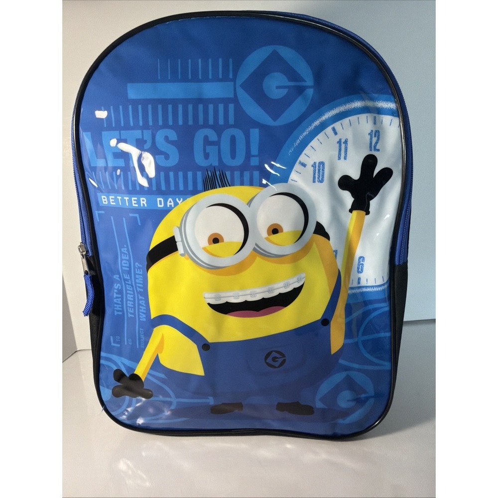 Minions Kids Backpack Boys Girls School Bag Despicable Me Bookbag Blue New NWT